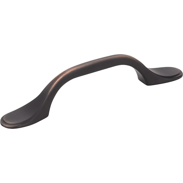 Elements 3" Center-to-Center Brushed Oil Rubbed Bronze Kenner Cabinet Pull 254-3DBAC - main